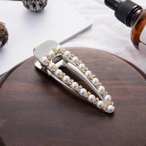 Faux Pearl Hair Clips - Set of 3